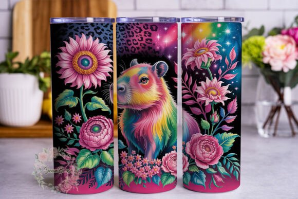 Capybara Floral Cosmic Tumbler Wrap Review