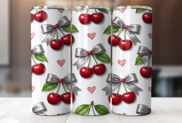 Cherry Bow Valentine Tumbler Wrap Review