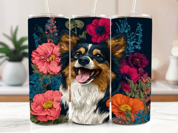 Corgi Dog 20oz Skinny Tumbler Wrap PNG Review