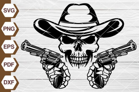 Cowboy Skull with Guns SVG EP522 Review