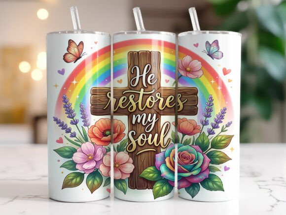 Easter Wooden Cross Floral Tumbler Wrap Design Review