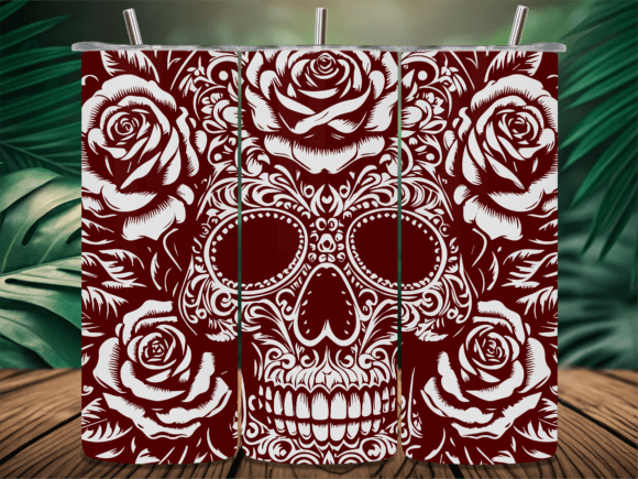 Floral Roses Sugar Skull Tumbler Design Review