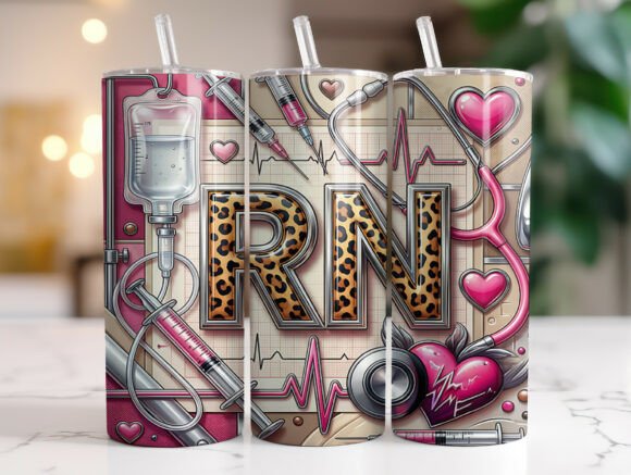 Leopard RN Nurse Tumbler Wrap Design Review