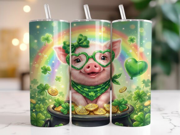 Lucky Pig St Patrick's Day Tumbler Wrap Review