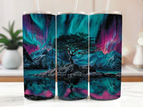 Northern Lights 20oz Skinny Tumbler Embroidery Design Review