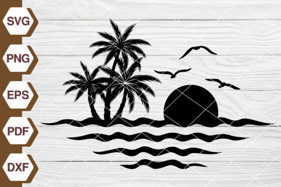 Palm Scene SVG, Beach Scene SVG EP526 Review