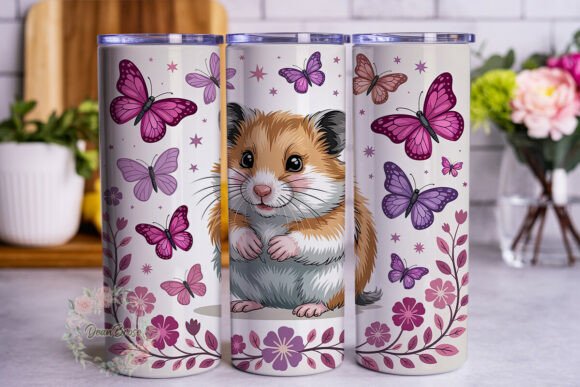 Pink Guinea Pig Butterfly Tumbler Wrap Design Review