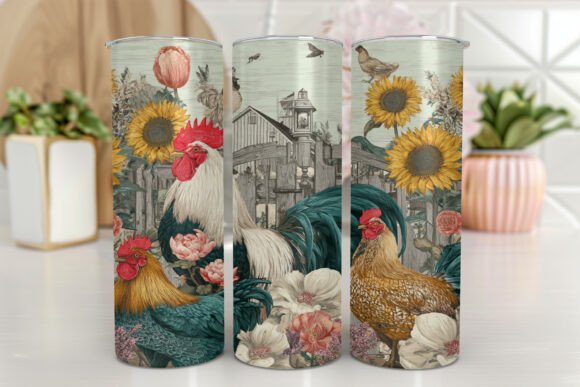 Rooster Chicken Floral Tumbler Wrap Review