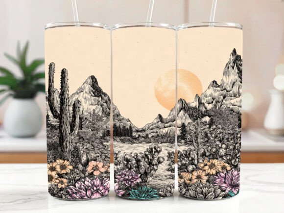 Seamless Desert Tumbler Cactus Design Review