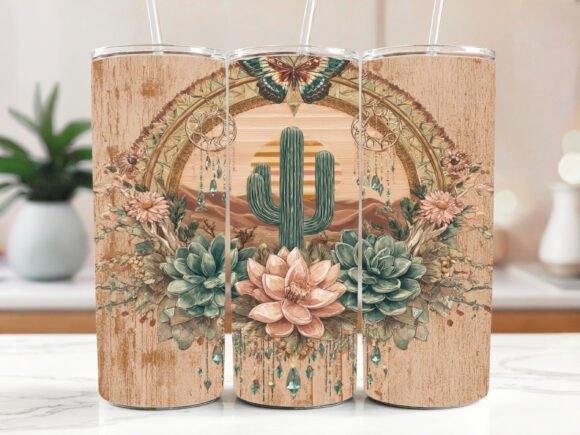 Seamless Desert Tumbler Wrap Design Review