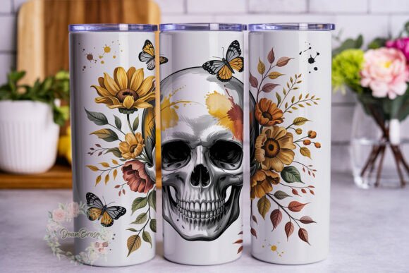 Skull Sunflower Butterfly Tumbler Wrap Review