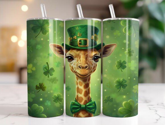 St. Patrick’s Day Giraffe Tumbler Wrap Design Review