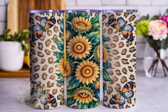 Sunflower Leopard Butterfly Tumbler Review