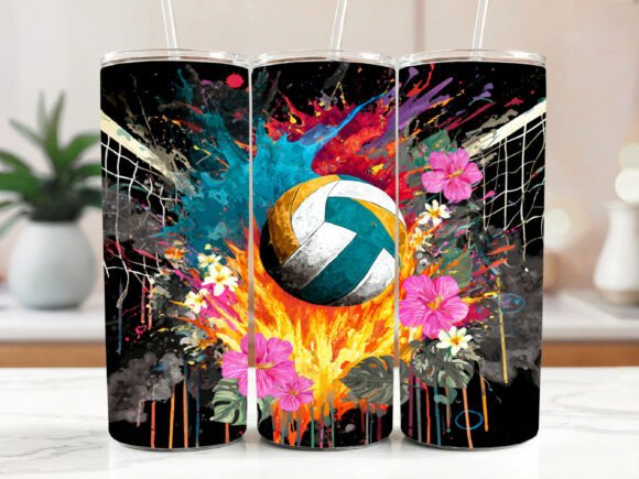 Volleyball 20 Oz Skinny Tumbler Embroidery Design Review