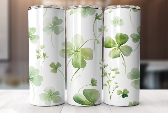 Watercolor Shamrock Clover Tumbler Wrap Review