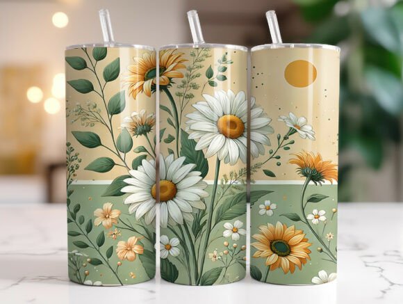 Yellow Daisy Sunflower Tumbler Wrap Review